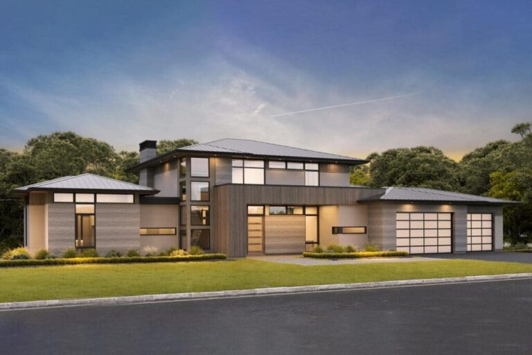 5-Bedroom Two-Story Contemporary House with Lower Level Expansion (Floor Plan)