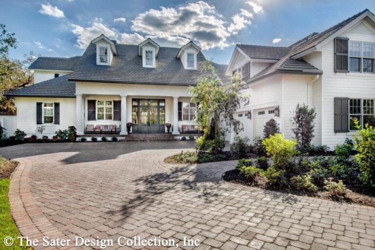 4-Bedroom 2-Story Southern Tidewater-Style House with Expansive Outdoor Living (Floor Plan)