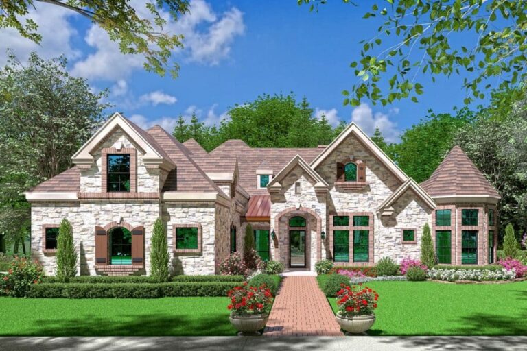 1-Story 4-Bedroom Hill Country House with Multi-Purpose Flex Room (Floor Plan)