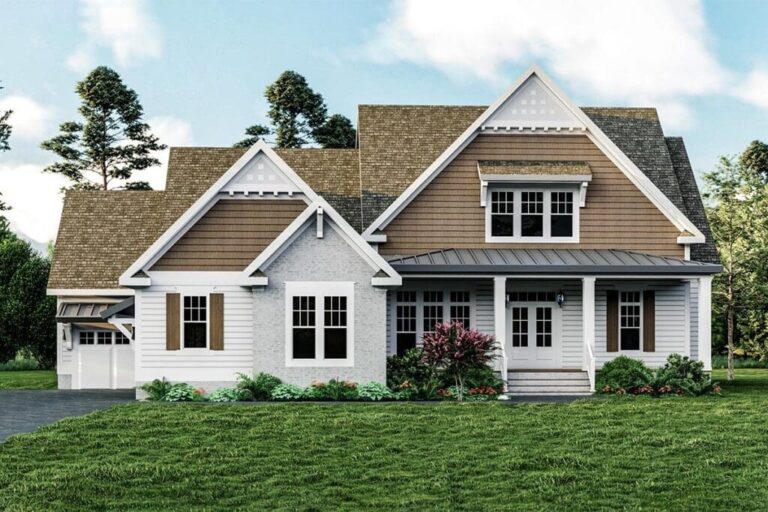 4-Bedroom 2-Story New American Home with Screened Porch (Floor Plan)