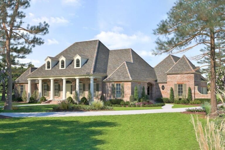 5-Bedroom 1-Story Acadian House with Optional Bonus Room (Floor Plan)