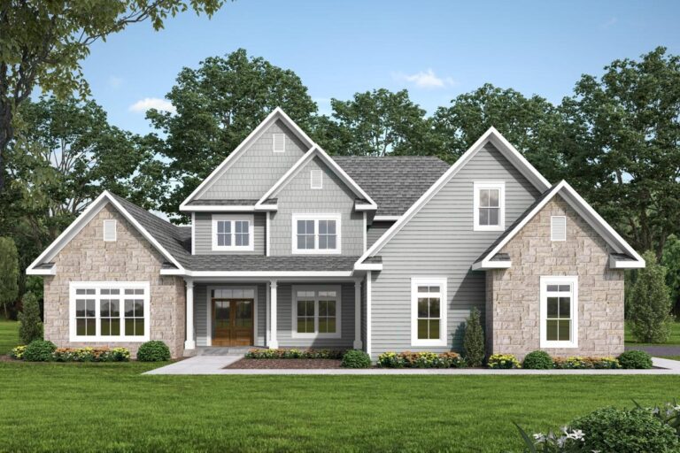 3-Bedroom 2-Story Modern Farmhouse With Screened Porch & Bonus Room (Floor Plan)