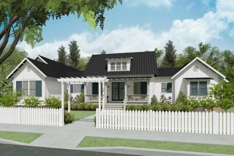 Split Bed Exclusive 4-Bedroom Two-Story Farmhouse with Bonus Room (Floor Plan)
