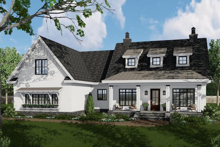 3-Bedroom Two-Story Modern Farmhouse With Open Concept Core Plus Bonus Room (Floor Plan)