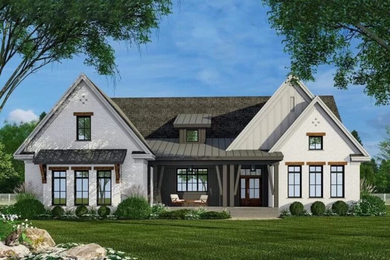 2-Story 3-Bedroom New American Farmhouse with Optional Third Garage Stall (Floor Plan)