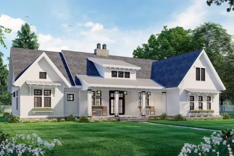 3-Bedroom One-Story Modern Farmhouse with Home Office (Floor Plan)