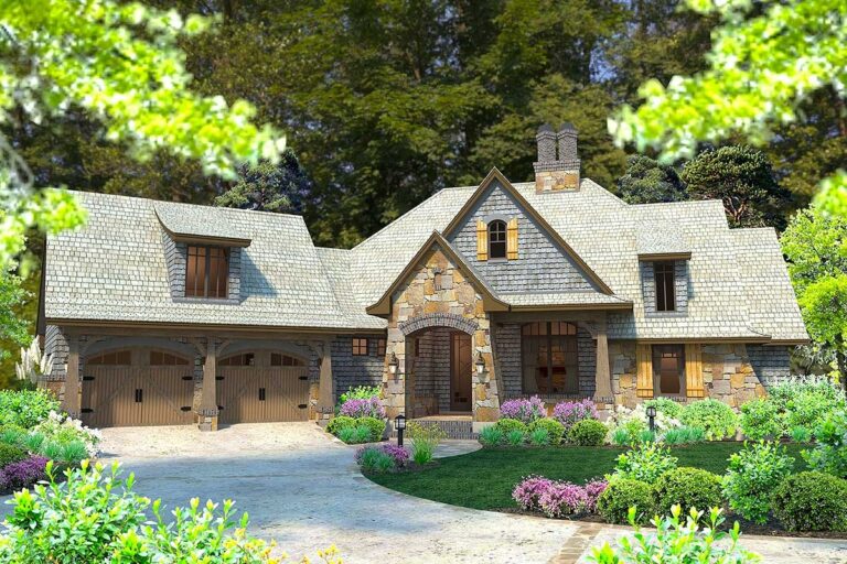 4-Bedroom Single-Story Mountain Home with Bonus Room (Floor Plan)