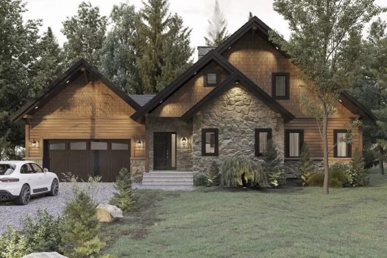 3-Bedroom Dual-Story House with Bonus Storage (Floor Plan)