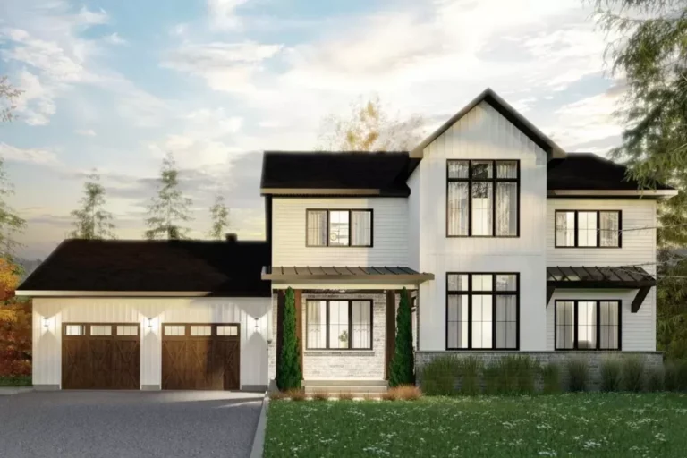 Two-Story 4-Bedroom Modern Farmhouse with Open Layout (Floor Plan)