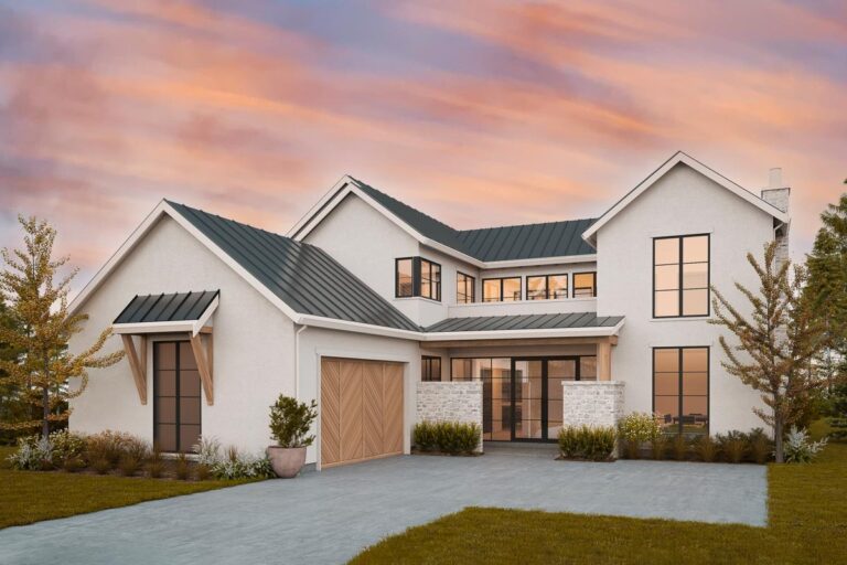 Dual-Story 7-Bedroom Transitional Farmhouse with Optional Lower Level In-Law Suite (Floor Plan)