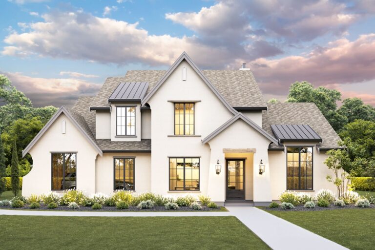 4-Bedroom Two-Story Transitional House with Vaulted Great Room (Floor Plan)