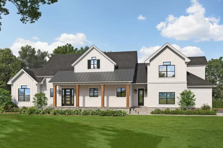 3-Bedroom Dual-Story Modern Farmhouse with 3-Seasons Outdoor Room (Floor Plan)