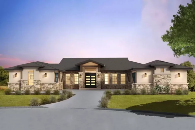 4-Bedroom 1-Story Hill Country House with 3-Car Garage (Floor Plan)