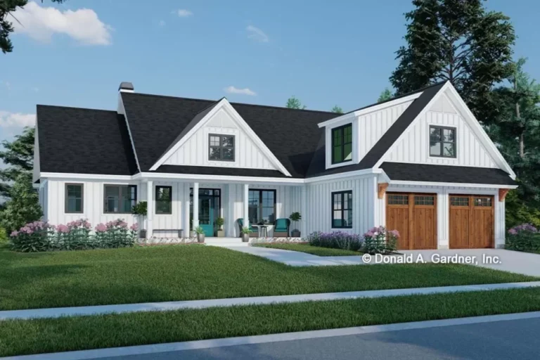 3-Bedroom One-Story Craftsman House with Bonus Room (Floor Plan)