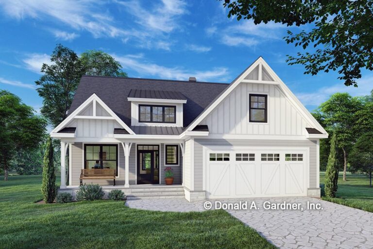 4-Bedroom Dual-Story New American Cottage Style Farmhouse With Home Office and 2-Story Great Room (Floor Plan)