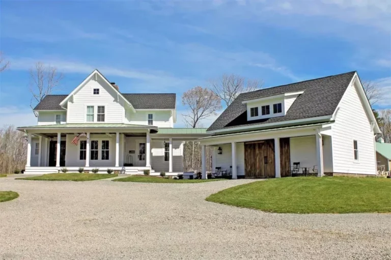 4-Bedroom Dual-Story Quintessential American Farmhouse with Detached Garage and Breezeway (Floor Plan)