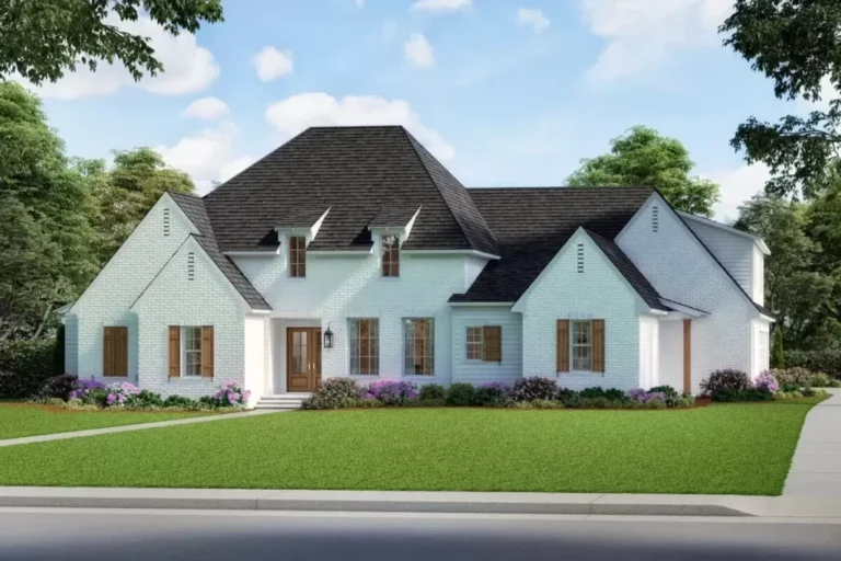 Dual-Story 5-Bedroom French Country House with Ample Storage Space (Floor Plan)