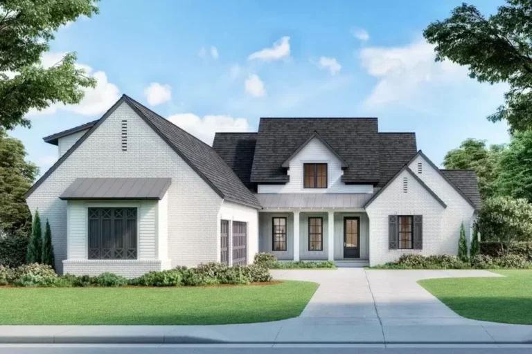5-Bedroom 2-Story Modern Farmhouse with Outdoor Kitchen (Floor Plan)