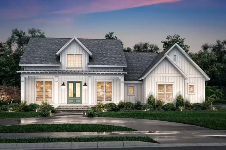 4-Bedroom Dual-Story Country Modern Farmhouse with Over-Sized Rear Porch (Floor Plan)