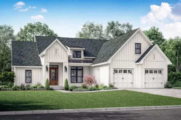 One-Story 4-Bedroom Modern Farmhouse with Direct Laundry Access from The Main Suite (Floor Plan)