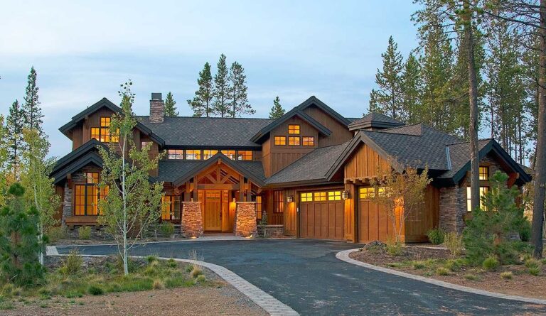 4-Bedroom Dual-Story Mountain Luxury House with Bridge Balcony (Floor Plan)