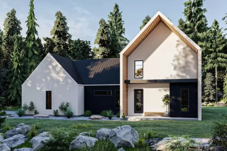 3-Bedroom Dual-Story Ultra Modern Farmhouse with Wide Open Layout (Floor Plan)