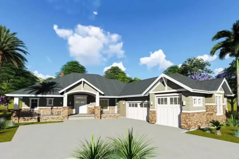 4-Bedroom 1-Story Craftsman House with Optional Finished Lower Level (Floor Plan)