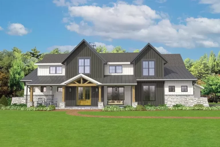 5-Bedroom 2-Story New American House with Bonus Room (Floor Plan)