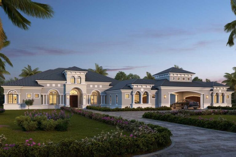 4-Bedroom 1-Story Modern Farmhouse With Expansive Lanai & Courtyard Entry (Floor Plan)