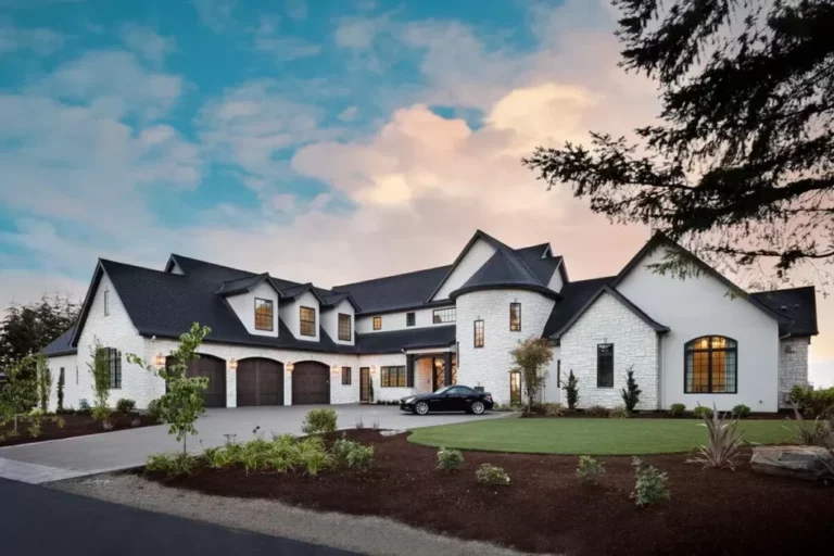 4-Bedroom 2-Story Luxury European House with Training Room (Floor Plan)