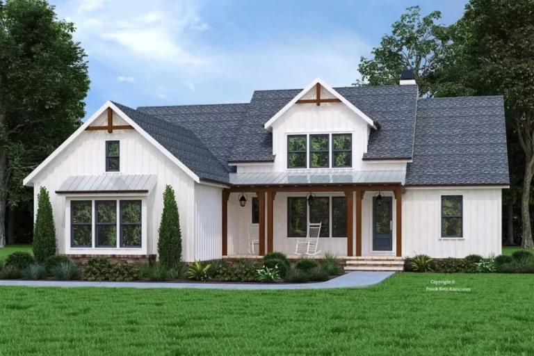 4-Bedroom Two-Story Modern Farmhouse With Expansion Possibilities Upstairs (Floor Plan)