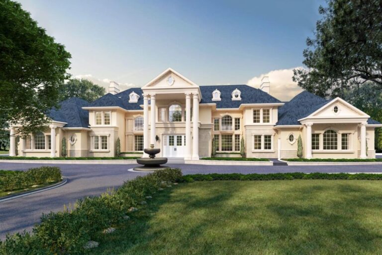 5-Bedroom 2-Story Georgian Home with 3rd-Floor Loft (Floor Plan)