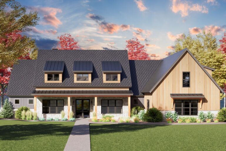 4-Bedroom 2-Story Modern Farmhouse with Bonus Expansion (Floor Plan)