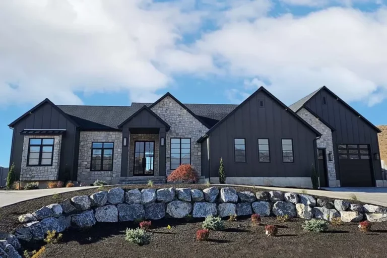 Single-Story 5-Bedroom New American Farmhouse with 4-Car Garage and Basement Expansion with Home Theater (Floor Plan)