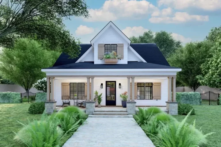 4-Bedroom 2-Story Modern Farmhouse with Dual-Vanity Ensuite (Floor Plan)