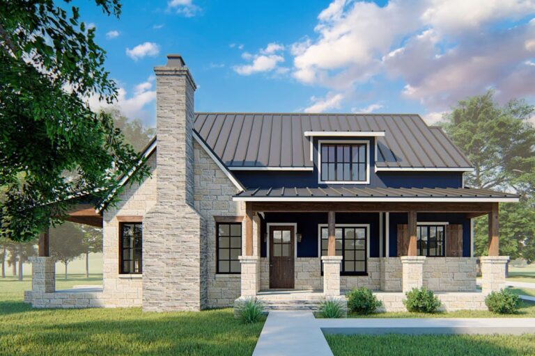 Two-Story 3-Bedroom Modern Farmhouse With Ample Outdoor Living Space (Floor Plan)