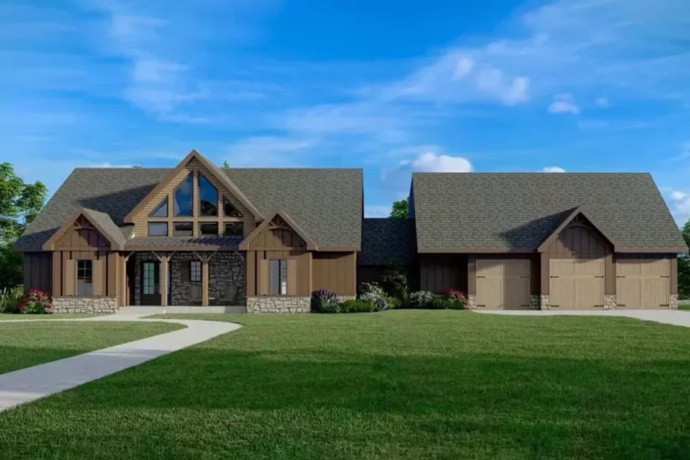 6-Bedroom 1-Story Mountain Cottage House with Huge Rec Room (Floor Plan)