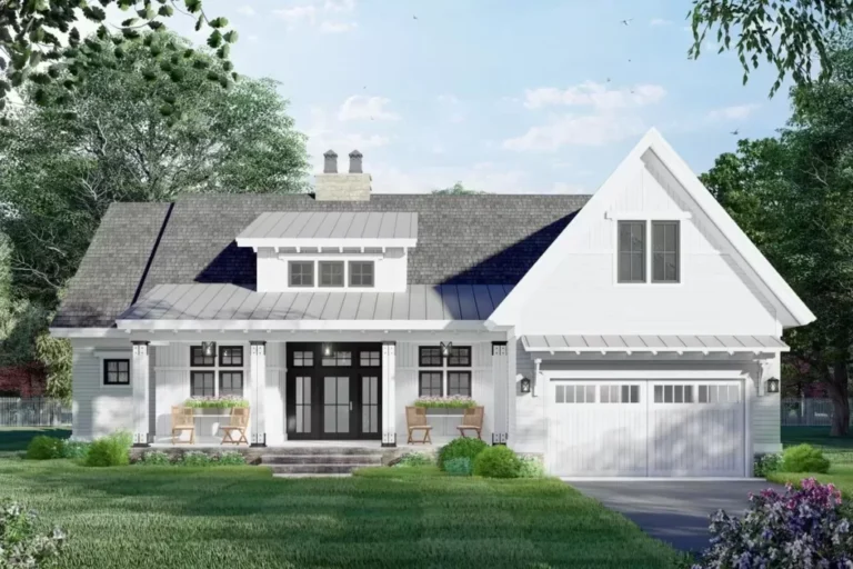 3-Bedroom 1-Story New American Style Farmhouse With Bonus Room (Floor Plan)