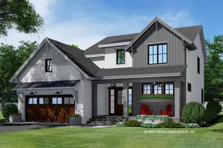 Two-Story 4-Bedroom Modern Farmhouse With Main Floor Den or Home Office (Floor Plan)