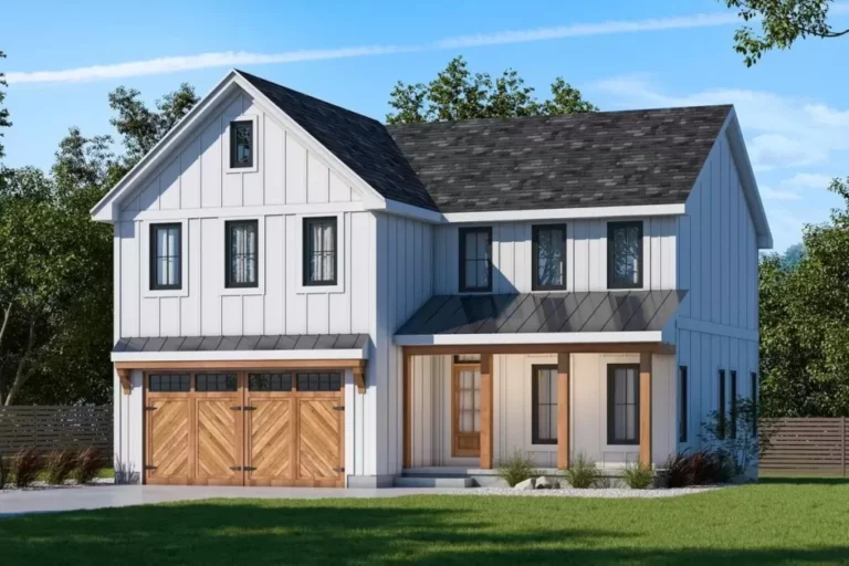 4-Bedroom 2-Story New American Contemporary Farmhouse with Luxurious Master Suite (Floor Plan)
