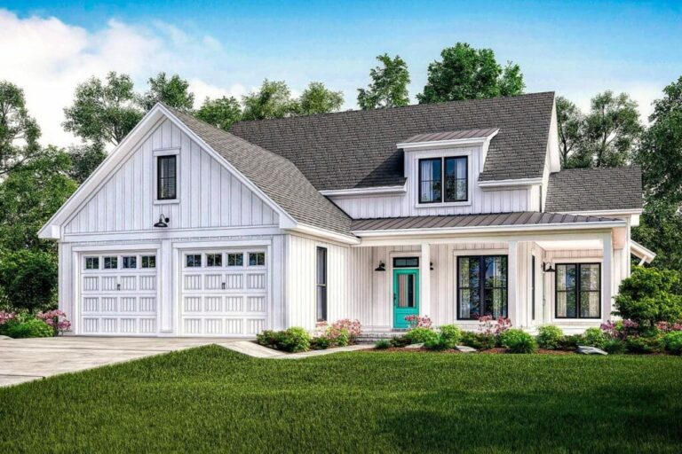 4-Bedroom 2-Story Modern Farmhouse with Flexible Upstairs (Floor Plan)