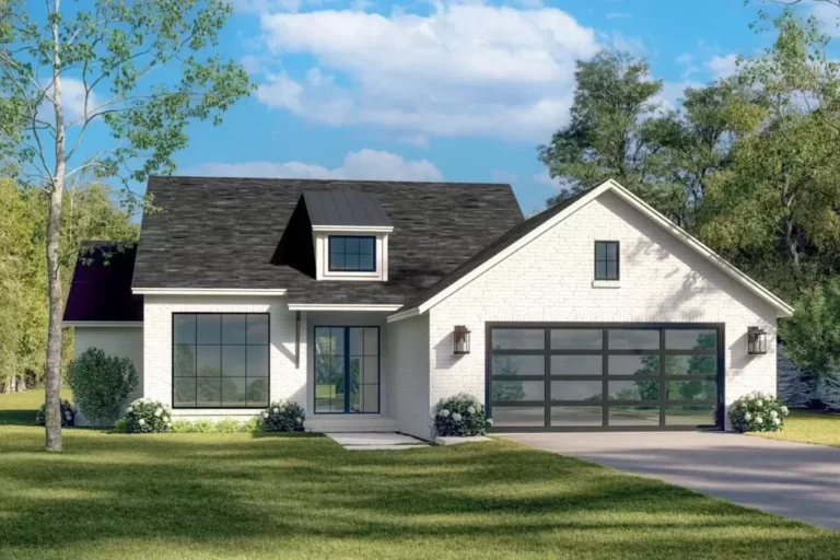 3-Bedroom Single-Story Transitional Style Farmhouse with Indoor-Outdoor Living (Floor Plan)