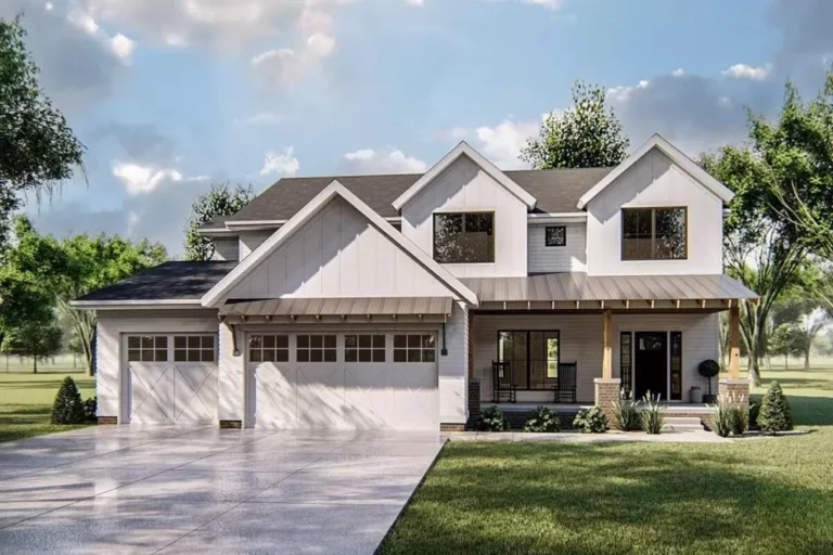 3-Bedroom Two-Story New American Farmhouse With Second-Level Master (Floor Plan)