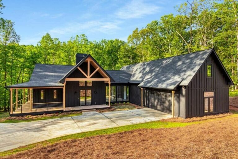3-Bedroom Single-Story Lake Farmhouse with Three Large Covered Decks (Floor Plan)