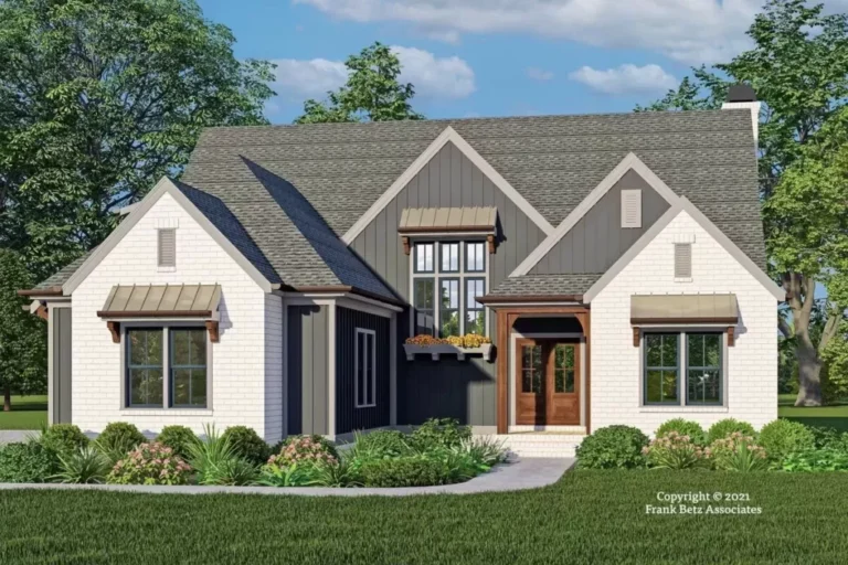 4-Bedroom 2-Story Transitional Farmhouse With Main Floor Master and Guest Suite (Floor Plan)