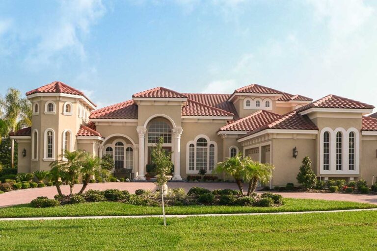Elegant 4-Bedroom 2-Story Transitional Home With Courtyard Garage and 5 Baths (Floor Plan)