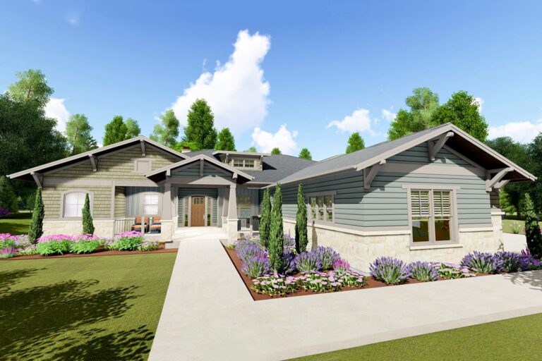 4-Bedroom 1-Story Transitional Home With Vaulted Ceilings & Expansive Outdoor Living (Floor Plan)