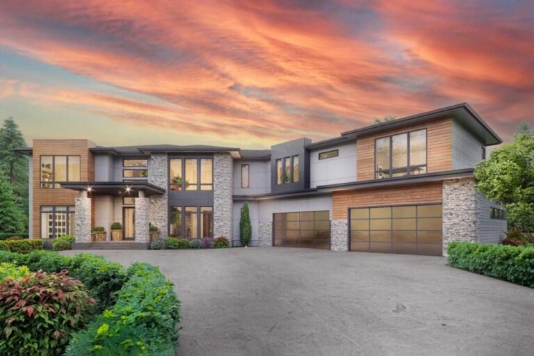 5-Bedroom 2-Story Modern Northwest Home with Angled Garage (Floor Plan)