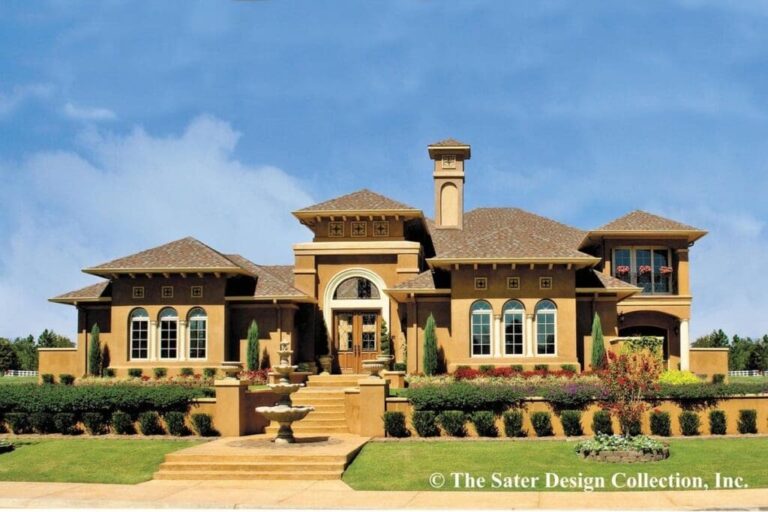 5-Bedroom 2-Story Mediterranean Home with Private Guest Suite (Floor Plan)