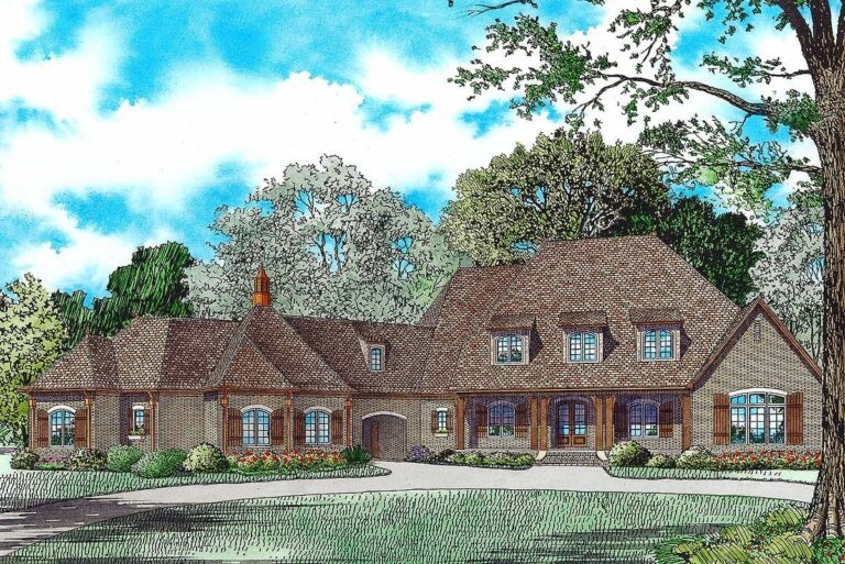 6-Bedroom 2-Story Modern Farmhouse With 5-Car Garage and Bonus Room (Floor Plan)